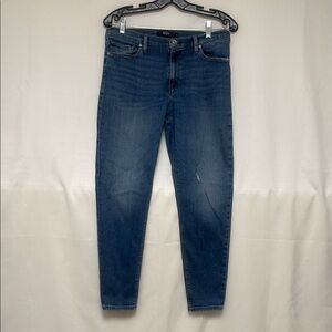 Hudson Jeans Blue Skinny Denim with Distressing